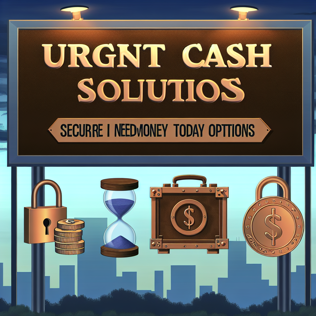 Urgent Cash Solutions: Secure I Need Money Today Options